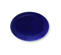 Lyngby Porcelæn Plat de service oval Rhombe 35x26.5 cm Bleu foncé