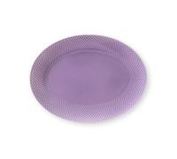 Lyngby Porcelæn Plat de service oval Rhombe 35x26.5 cm Violet clair