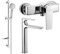 Lynx DF40 SET mitigeur lavabo et douche avec accessoires, chromé (745914DF40-00)