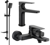 Lynx DF62 Mélangeur lavabo et baignoire avec accessoires, noir (745903DF62-70)