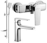 Lynx DF62 SET mitigeur de lavabo + mitigeur de douche avec accessoires, chrome (745904DF62-00)