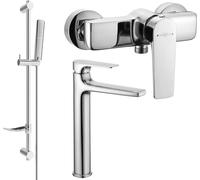 Lynx DF72 SET mitigeur lavabo et douche avec accessoires, chromé (745914DF72-00)