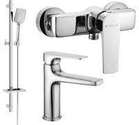 Lynx DQ62 SET mitigeur de lavabo + mitigeur de douche avec accessoires, chrome (745904DQ62-00)
