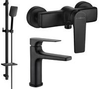 Lynx DQ62 SET mitigeur de lavabo + mitigeur de douche avec accessoires, noir (745904DQ62-70)