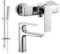Lynx DQ72 SET mitigeur de lavabo + mitigeur de douche avec accessoires, chrome (745904DQ72-00)