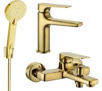 Lynx R40 Ensemble de robinets de lavabo et de baignoire avec accessoires, or (745903R40-50)