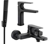Lynx R72 SET Mélangeur lavabo et baignoire avec accessoires, noir (745903R72-70)