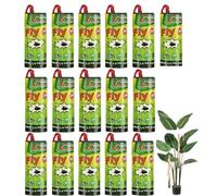 LYPER Lot de 16 pièges à mouches adhésifs à suspendre pour intérieur et extérieur, piège à moucherons pour maison, jardin, taureau, stable, pâturage