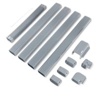 LyPrem 5m Mini Split Line Set Cover 4" PVC pour AC & Pompe à chaleur Gris | PVC et ABS de qualité supérieure ; résistant aux UV ; à clipser pour une installation rapide ; protège les lignes et prolonge