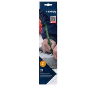 LYRA 331 Lot de 12 crayons de sculpture ovales professionnels 24 cm Mine 5 x 2 x 240 mm Étui en carton