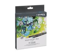 Lyra Feutres pinceau Aqua Brush Duo – Double pointe – Étui 24 feutres