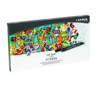 LYRA Art Pen - Boîte métal 40 feutres pointe fine aquarellables | Lot de marqueurs pour artistes professionnels et étudiants Couleurs assorties