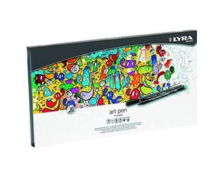 LYRA Art Pen - Boîte métal 50 feutres pointe fine aquarellables