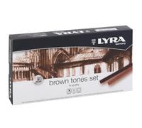 LYRA - Boîte 12 Pastels carrés Tons Bruns