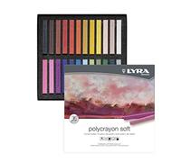 Lyra - Boite de 24 Pastels tendres Polycrayons soft - couleurs assorties