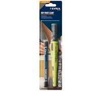 LYRA DRY PROFI GIANT L4478001 Marqueur de construction avec papier taille-crayon et clip + 4 mines graphite universelles pour toutes les surfaces dans le blister