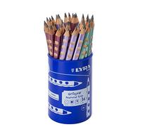 LYRA Groove Graphite - Pot 36 crayons graphite triangulaires B - Métallique Spring