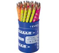LYRA Groove Graphite - Pot 36 crayons graphite triangulaires B - Neon