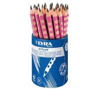LYRA Groove Graphite - Pot 36 crayons graphite triangulaires B - Rose
