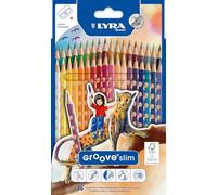 LYRA Groove Slim - Etui 36 crayons de couleur + 1 taille-crayon