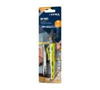 Lyra L4498104 DRY PROFI Marqueur de construction avec taille-crayon et clip Mine universelle en graphite 2B 2,8 mm pour toutes les surfaces sous blister + 3 recharges