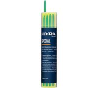 Lyra L4499402 Mines pour portemine Dry, couleur | Rond, résistant aux projections d'eau, bleu, blanc, vert, 2,8 x 100 mm, mines de rechange, couleurs assorties