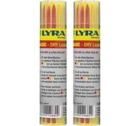 Lyra Lot de 2 mines de rechange graphite (jaune et rouge) pour LED Dry Profi