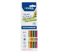 LYRA Neonmarker Vernis - Etui 4 maxi surligneurs secs couleurs fluo