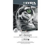 LYRA Rembrandt Art Design - Boîte métal 12 crayons graphite