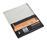 Lyra – Ensemble de crayons à dessin Rembrandt – Boîte métal 9 crayons + 2 accessoires
