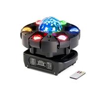 Lyre LED 150W Beam Lumière de scène RGBW avec Télécommande et Boule Disco, éclairage de soirée DJ 25 Canaux Jeux de Lumiere pour Bar, Club, Discothèque, Fête,Disco