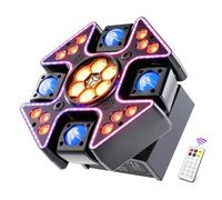 Lyre LED 150W Lumière de Scène Tête Mobile,4-en-1 Oeil d'Abeille RGBW avec Faisceau 4 Bras & Wash RGB,DJ Disco Lumière de Fête avec Télécommande,Projecteur Stroboscope pour Bar Party Mariage Noël