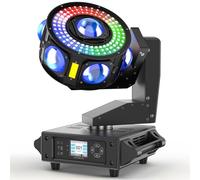 Lyre LED 200W Beam Wash Lumière à tête mobile RGBW Jeux de Lumiere Rotation infinie 19CH/25CH Lumières de scène Pour DJ Club Fête Bar Théâtre Projecteurs