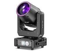 Lyre LED 230W RGBW Mini Beam lumière de scène 14 couleurs 14 Gobos Disco Lumière Rotative 48 Prisme Nébulisation dmx512 Jeu de Lumiere pour DJ Club Fête Bar Théâtre Mariage