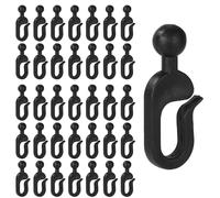Lyreh 36pcs Crochet en Plastique pour Rideaux de Tonnelle, Noirs Crochet Tonnelle Multi-Usages pour la Maison l'Extérieur Les Pergolas Terrasses et Auvents