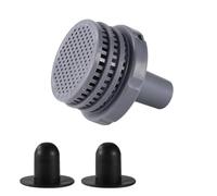 Lyreh Connecteur Jet Piscine 11070/11072 Compatible avec Intex 25022E, Crépine de la Vanne de Vidange pour Piscine avec 2pcs Bouchon Trou Filtre(Gris)
