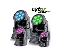 Lyres WASH7 LEDS DMX RVB 4W + BLANC Pack de 4 - DMX-512 (7 ou 12 canaux)