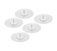 lyrlody 10PCS Disque Adhésif Fort Plaque Collante en Silicone ABS 60mm Support Étanche sans Poinçon avec Vis pour Poignée et Crochet à Vêtements Connexion sur Surfaces Plates en Bois, Métal et Verre