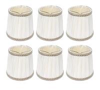 lyrlody Abat-jour en Tissu pour Lampe de Table, E14, Style Moderne, 6 Pièces