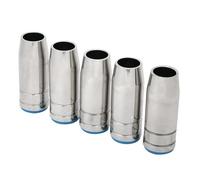 lyrlody Buse de Gaz MIG, Buse de Soudage, 5 Pièces 15 Mm électroplaquée Cuivre Fabrication de Précision Taille Standard pour Torche de Soudage MIG MAG MB 25AK
