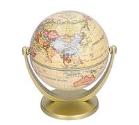 lyrlody Globe Terrestre, Globe de Table, Carte du Monde Rotative de Style Vintage avec écriture Claire, pour la Maison, L'école, le Bureau
