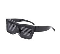 lyrlody Lunettes LED ABS Allument des Lunettes 4 Couleurs Contrôlées par Application 200 LED Rechargeables par USB 5 Heures d'autonomie avec Texte d'animation Rythme Musical pour Les Fêtes, Les