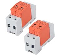 lyrlody Parafoudre SPD AC Photovoltaïque Protecteur de Surtension 2P 420V RMU1-C60, Parafoudre Rail DIN Fenêtre Visuelle Coque Ignifuge PC pour Disjoncteur Domestique (Imax : 20 kA)