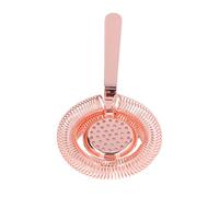 lyrlody Passoire à Cocktail Professionnelle, Filtre à Mailles Fines, Passoire Hawthorne, Acier Inoxydable 304 Poli Miroir, Facile à Nettoyer avec Filtration Fine, pour Barman, (Or Rosé)