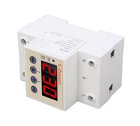lyrlody Protecteur de Surtension et de sous-Tension, Dispositif de Protection de Tension Réglable, Boîtier PC AC220V avec Affichage de à Réinitialisation Automatique et Délai de 1 à 600S pour