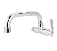 lyrlody Robinet D'eau Froide Mural Simple, Corps en Laiton, Rotation à 360 Degrés avec Placage chromé pour évier de Cuisine (LQ-3093 20 cm)