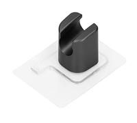lyrlody Support de Pomme de Douche, Support de Douche Adhésif ABS Noir Mat, Mural étanche sans Perforation pour Salle de Bain, Bâton Solide, Multi-usage, Design Compact 40 G