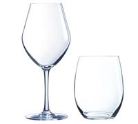 Lys - Lot de 6 verres à pied 25 t 6 gobelets hauts 36cl