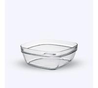 Lys - Saladier carré en verre transparent 14 cm - 61 cl