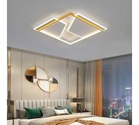 LYSDjia Plafonnier LED Moderne avec télécommande Lampe de Plafond géométrique Chic et créatif 98W Luminaire encastré en métal doré hôtel Chambre étude Cuisine Salon Bureau éclairage dimmable (Color :